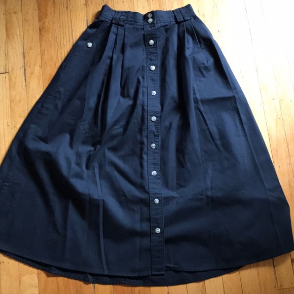 Vintage Dresses & Skirts - Vintage high waisted button up skirt